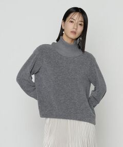 COMME CA PLATINUM S-SIZE / コムサ・プラチナ エスサイズ カットソー | 〔 Sサイズ 〕 ウールブークレー スヌード付きプルオーバー