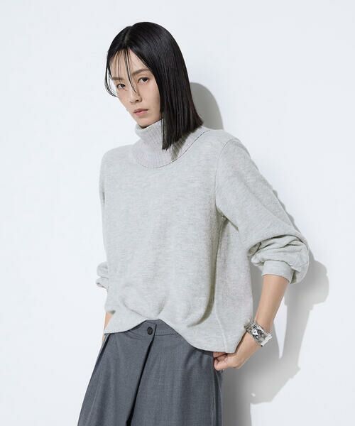 COMME CA PLATINUM S-SIZE / コムサ・プラチナ エスサイズ カットソー | 〔 Sサイズ 〕 ウールブークレー スヌード付きプルオーバー | 詳細9