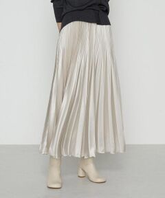 COMME CA PLATINUM S-SIZE / コムサ・プラチナ エスサイズ ロング・マキシ丈スカート | 〔 Sサイズ 〕 サテンチンツ コンビネーションプリーツスカート