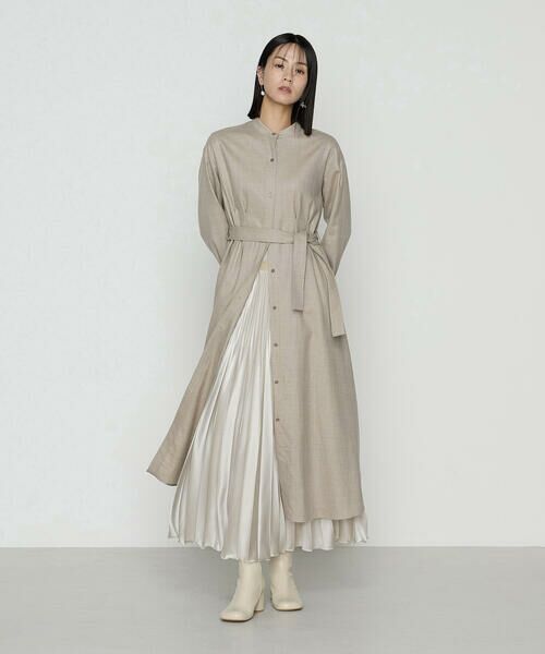 COMME CA PLATINUM S-SIZE / コムサ・プラチナ エスサイズ ロング・マキシ丈スカート | 〔 Sサイズ 〕 サテンチンツ コンビネーションプリーツスカート | 詳細1