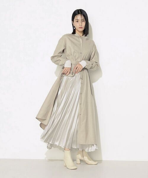 COMME CA PLATINUM S-SIZE / コムサ・プラチナ エスサイズ ロング・マキシ丈スカート | 〔 Sサイズ 〕 サテンチンツ コンビネーションプリーツスカート | 詳細7
