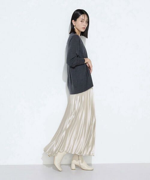 COMME CA PLATINUM S-SIZE / コムサ・プラチナ エスサイズ ロング・マキシ丈スカート | 〔 Sサイズ 〕 サテンチンツ コンビネーションプリーツスカート | 詳細10