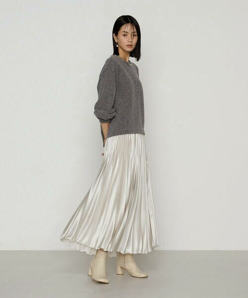 COMME CA PLATINUM S-SIZE / コムサ・プラチナ エスサイズ ロング・マキシ丈スカート | 〔 Sサイズ 〕 サテンチンツ コンビネーションプリーツスカート | 詳細3