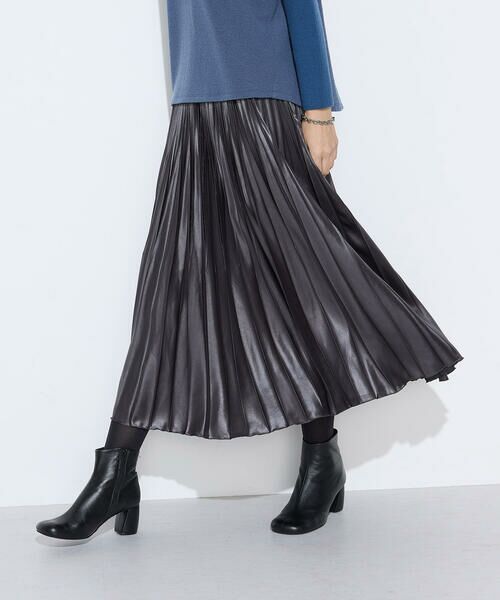 COMME CA PLATINUM S-SIZE / コムサ・プラチナ エスサイズ ロング・マキシ丈スカート | 〔 Sサイズ 〕 サテンチンツ コンビネーションプリーツスカート | 詳細18