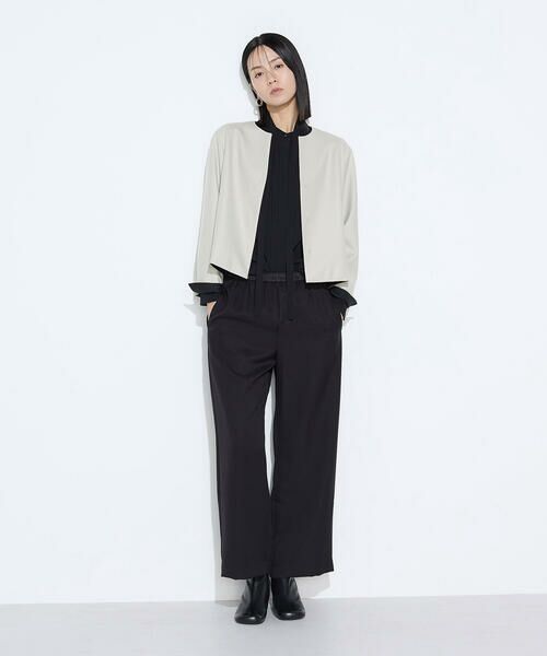 COMME CA PLATINUM S-SIZE / コムサ・プラチナ エスサイズ セットアップ | 〔 Sサイズ 〕 【セットアップ対応】ストレッチフラノノーカラージャケット | 詳細6