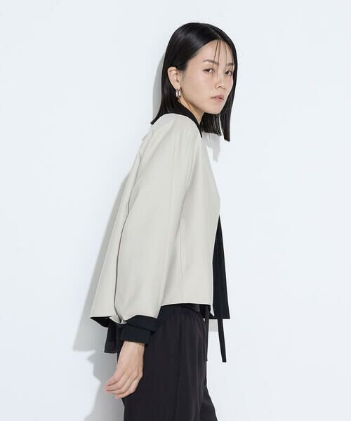 COMME CA PLATINUM S-SIZE / コムサ・プラチナ エスサイズ セットアップ | 〔 Sサイズ 〕 【セットアップ対応】ストレッチフラノノーカラージャケット | 詳細7