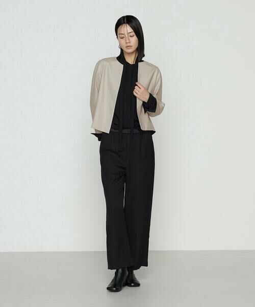 COMME CA PLATINUM S-SIZE / コムサ・プラチナ エスサイズ セットアップ | 〔 Sサイズ 〕 【セットアップ対応】ストレッチフラノノーカラージャケット | 詳細3