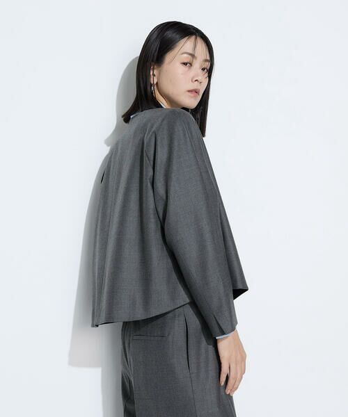 COMME CA PLATINUM S-SIZE / コムサ・プラチナ エスサイズ セットアップ | 〔 Sサイズ 〕 【セットアップ対応】ストレッチフラノノーカラージャケット | 詳細29