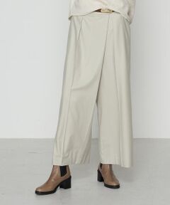 COMME CA PLATINUM S-SIZE / コムサ・プラチナ エスサイズ セットアップ | 〔 Sサイズ 〕 【セットアップ対応】ストレッチフラノ アシンメトリータックワイドパンツ