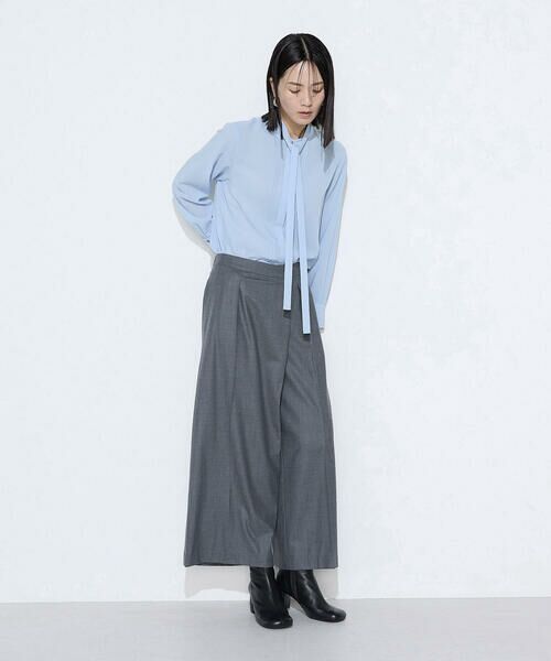 COMME CA PLATINUM S-SIZE / コムサ・プラチナ エスサイズ セットアップ | 〔 Sサイズ 〕 【セットアップ対応】ストレッチフラノ アシンメトリータックワイドパンツ | 詳細26