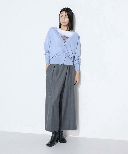 COMME CA PLATINUM S-SIZE / コムサ・プラチナ エスサイズ セットアップ | 〔 Sサイズ 〕 【セットアップ対応】ストレッチフラノ アシンメトリータックワイドパンツ | 詳細28