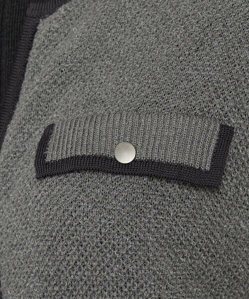 COMME CA PLATINUM S-SIZE / コムサ・プラチナ エスサイズ カーディガン・ボレロ | 〔 Sサイズ 〕 モールジャカードニット ジップアップカーディガン | 詳細3