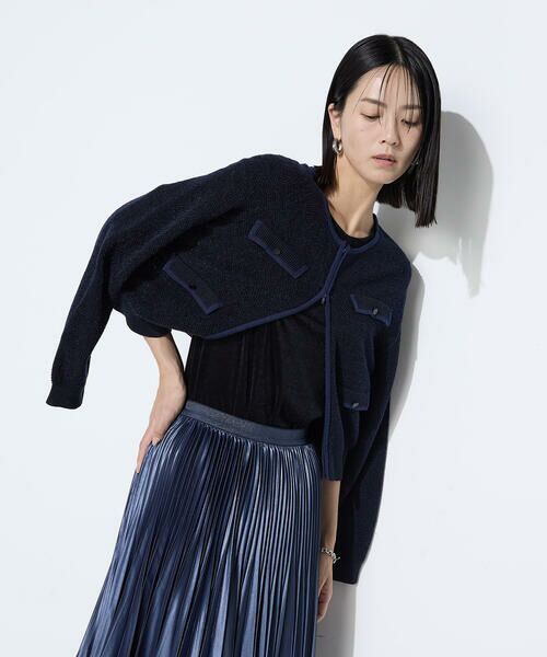 COMME CA PLATINUM S-SIZE / コムサ・プラチナ エスサイズ カーディガン・ボレロ | 〔 Sサイズ 〕 モールジャカードニット ジップアップカーディガン | 詳細17