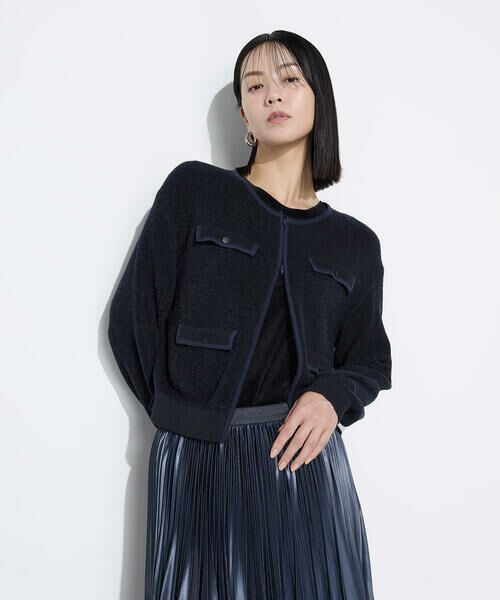 COMME CA PLATINUM S-SIZE / コムサ・プラチナ エスサイズ カーディガン・ボレロ | 〔 Sサイズ 〕 モールジャカードニット ジップアップカーディガン | 詳細18