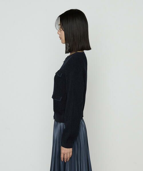 COMME CA PLATINUM S-SIZE / コムサ・プラチナ エスサイズ カーディガン・ボレロ | 〔 Sサイズ 〕 モールジャカードニット ジップアップカーディガン | 詳細10