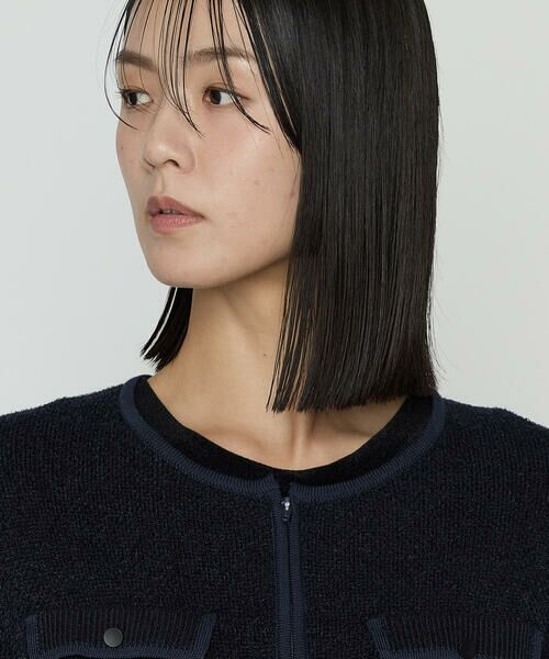 COMME CA PLATINUM S-SIZE / コムサ・プラチナ エスサイズ カーディガン・ボレロ | 〔 Sサイズ 〕 モールジャカードニット ジップアップカーディガン | 詳細12