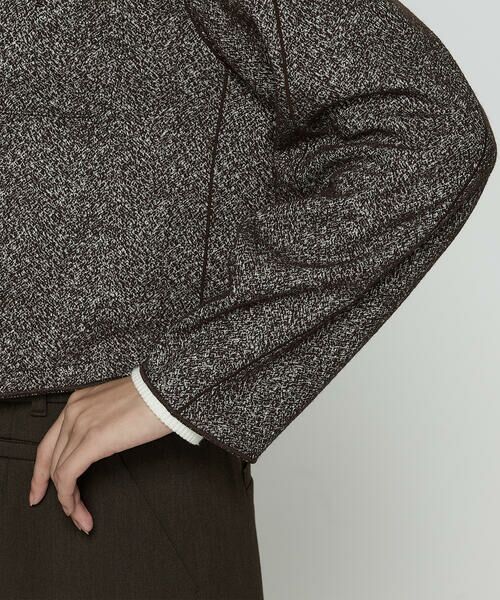 COMME CA PLATINUM S-SIZE / コムサ・プラチナ エスサイズ ノーカラージャケット | 〔 Sサイズ 〕 ツイード柄リバージャージー ノーカラージャケット | 詳細12