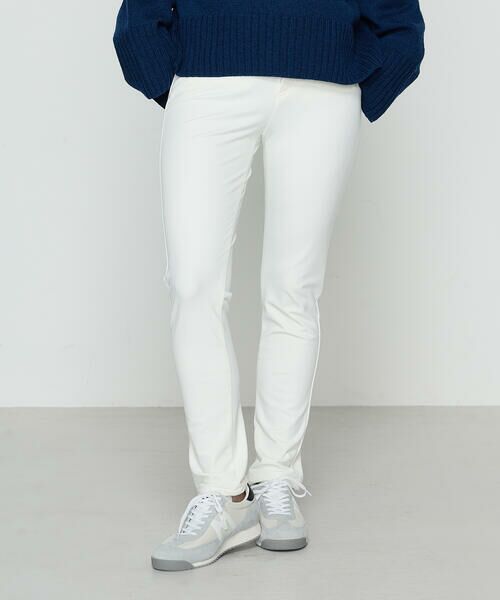 COMME CA PLATINUM S-SIZE / コムサ・プラチナ エスサイズ その他パンツ | 〔 Sサイズ 〕 メリルハイテンション裏起毛 スキニーパンツ(01:ホワイト)
