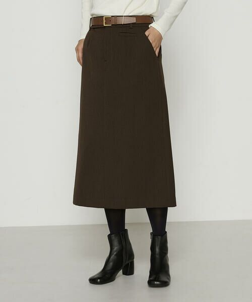 COMME CA PLATINUM S-SIZE/コムサ・プラチナ エスサイズ 〔 Sサイズ 〕 裏起毛2WAYストレッチ スカート 14:ブラウン 5号