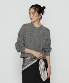 COMME CA PLATINUM S-SIZE / コムサ・プラチナ エスサイズ ニット・セーター | 〔 Sサイズ 〕 和紙ブークレー Vネックプルオーバー