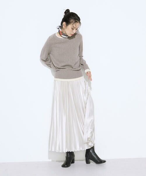 COMME CA PLATINUM S-SIZE / コムサ・プラチナ エスサイズ ニット・セーター | 〔 Sサイズ 〕 カシミヤ混ウール バイカラーニット | 詳細12