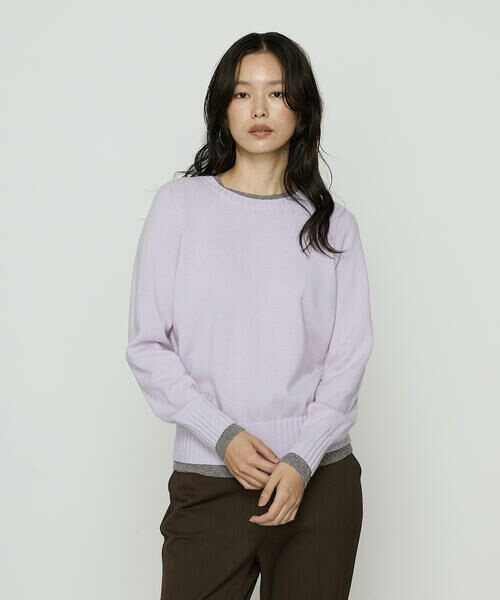 COMME CA PLATINUM S-SIZE / コムサ・プラチナ エスサイズ ニット・セーター | 〔 Sサイズ 〕 カシミヤ混ウール バイカラーニット | 詳細18