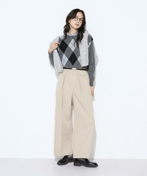 COMME CA PLATINUM S-SIZE / コムサ・プラチナ エスサイズ ニット・セーター | 〔 Sサイズ 〕 アーガイルニット プルオーバー | 詳細5