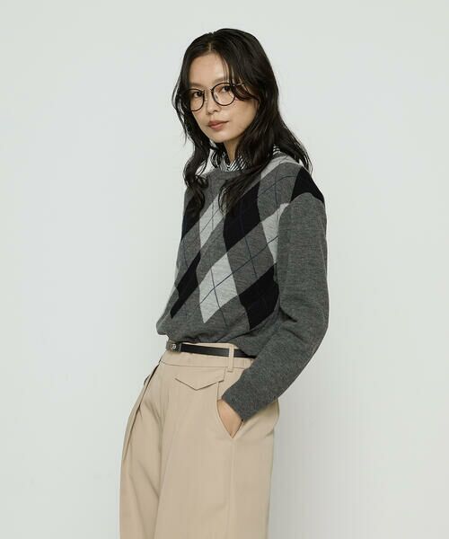 COMME CA PLATINUM S-SIZE / コムサ・プラチナ エスサイズ ニット・セーター | 〔 Sサイズ 〕 アーガイルニット プルオーバー | 詳細2