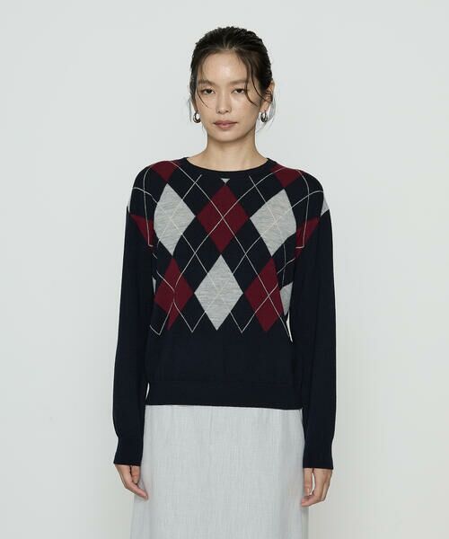 COMME CA PLATINUM S-SIZE / コムサ・プラチナ エスサイズ ニット・セーター | 〔 Sサイズ 〕 アーガイルニット プルオーバー | 詳細14