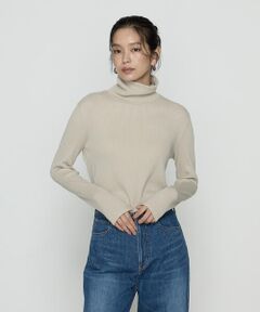 COMME CA PLATINUM S-SIZE / コムサ・プラチナ エスサイズ カットソー | 〔 Sサイズ 〕 ラグウォームリブニット タートルネックプルオーバー