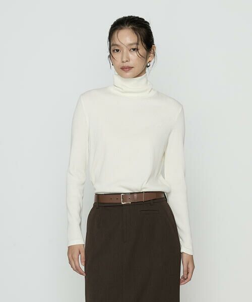 COMME CA PLATINUM S-SIZE / コムサ・プラチナ エスサイズ カットソー | 〔 Sサイズ 〕 ラグウォームリブニット タートルネックプルオーバー | 詳細5