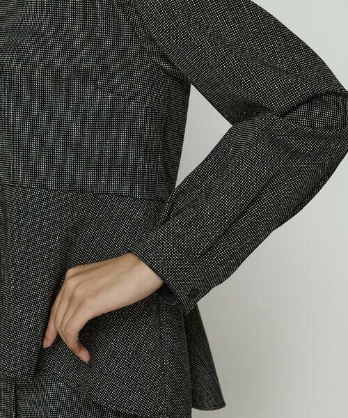 COMME CA PLATINUM S-SIZE / コムサ・プラチナ エスサイズ シャツ・ブラウス | 〔 Sサイズ 〕 ピンヘッドツイード ペプラムブラウス | 詳細8