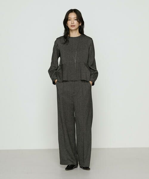 COMME CA PLATINUM S-SIZE / コムサ・プラチナ エスサイズ その他パンツ | 〔 Sサイズ 〕 ピンヘッドツイード ワイドパンツ | 詳細2