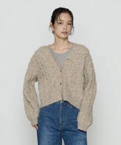 COMME CA PLATINUM S-SIZE / コムサ・プラチナ エスサイズ カーディガン・ボレロ | 〔 Sサイズ 〕 パイル編み  Vネックカーディガン