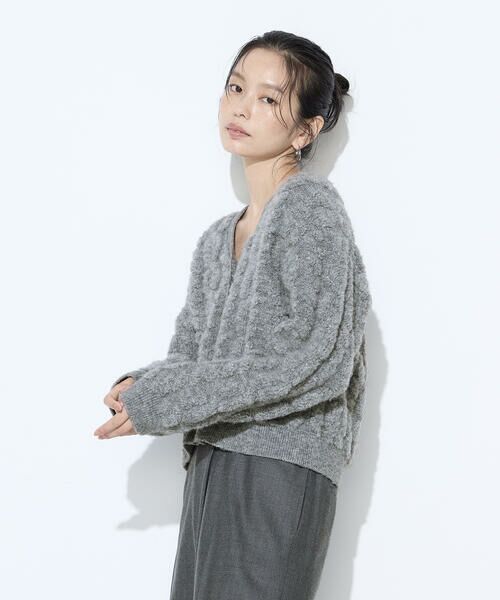 COMME CA PLATINUM S-SIZE / コムサ・プラチナ エスサイズ カーディガン・ボレロ | 〔 Sサイズ 〕 パイル編み  Vネックカーディガン | 詳細8