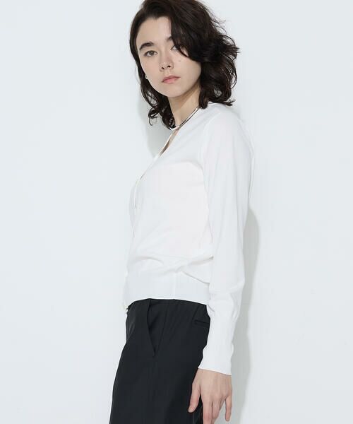 COMME CA PLATINUM S-SIZE / コムサ・プラチナ エスサイズ カーディガン・ボレロ | 〔 Sサイズ 〕 コットンダルストレッチ Vネックカーディガン | 詳細3