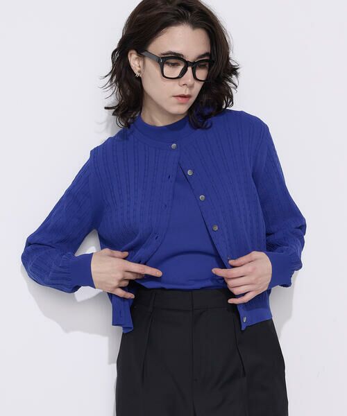 COMME CA PLATINUM S-SIZE / コムサ・プラチナ エスサイズ カーディガン・ボレロ | 〔 Sサイズ 〕 コットンダルストレッチ ケーブルカーディガン | 詳細19