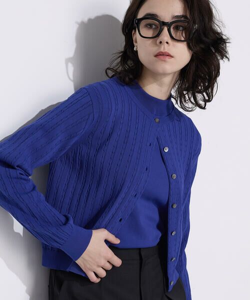 COMME CA PLATINUM S-SIZE / コムサ・プラチナ エスサイズ カーディガン・ボレロ | 〔 Sサイズ 〕 コットンダルストレッチ ケーブルカーディガン | 詳細23