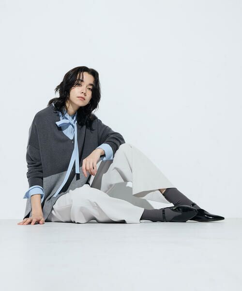 COMME CA PLATINUM S-SIZE / コムサ・プラチナ エスサイズ カーディガン・ボレロ | 〔 Sサイズ 〕 ウール混スムース ジップカーディガン | 詳細4