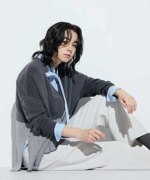 COMME CA PLATINUM S-SIZE / コムサ・プラチナ エスサイズ カーディガン・ボレロ | 〔 Sサイズ 〕 ウール混スムース ジップカーディガン | 詳細6