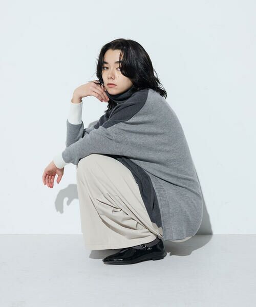 COMME CA PLATINUM S-SIZE / コムサ・プラチナ エスサイズ ニット・セーター | 〔 Sサイズ 〕 ウール混スムース タートルプルオーバー | 詳細4