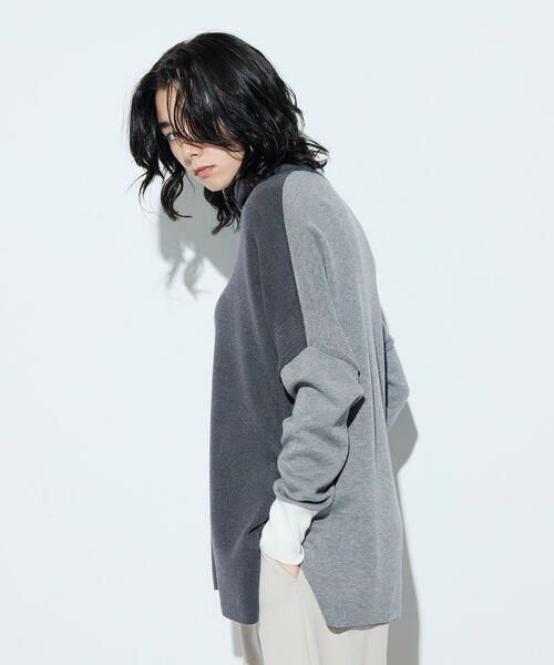 COMME CA PLATINUM S-SIZE / コムサ・プラチナ エスサイズ ニット・セーター | 〔 Sサイズ 〕 ウール混スムース タートルプルオーバー | 詳細5