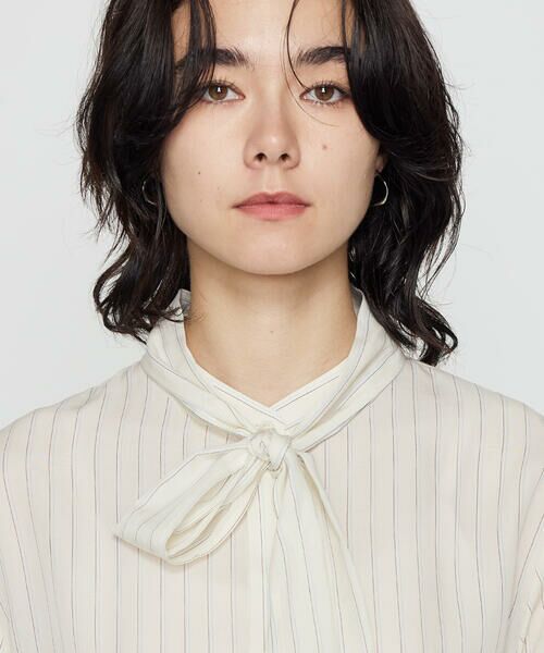 COMME CA PLATINUM S-SIZE / コムサ・プラチナ エスサイズ シャツ・ブラウス | 〔 Sサイズ 〕 リヨセルストライプ ボウタイブラウス | 詳細18