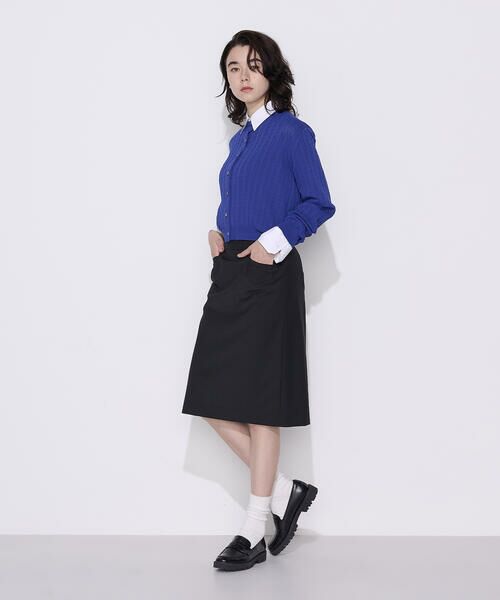 COMME CA PLATINUM S-SIZE / コムサ・プラチナ エスサイズ ミニ・ひざ丈スカート | 〔 Sサイズ 〕 【セットアップ対応】ストレッチトロ スカート | 詳細2