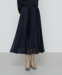 COMME CA PLATINUM S-SIZE / コムサ・プラチナ エスサイズ ロング・マキシ丈スカート | 〔 Sサイズ 〕マットカルゼオーガンジー プリーツスカート