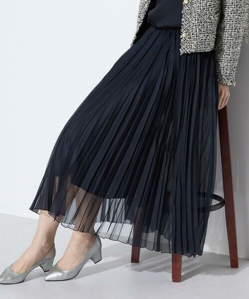 COMME CA PLATINUM S-SIZE / コムサ・プラチナ エスサイズ ロング・マキシ丈スカート | 〔 Sサイズ 〕マットカルゼオーガンジー プリーツスカート | 詳細12