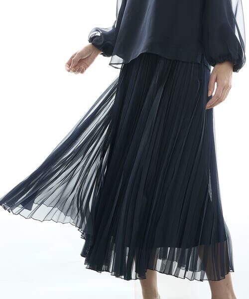 COMME CA PLATINUM S-SIZE / コムサ・プラチナ エスサイズ ロング・マキシ丈スカート | 〔 Sサイズ 〕マットカルゼオーガンジー プリーツスカート | 詳細14