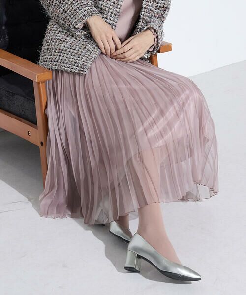 COMME CA PLATINUM S-SIZE / コムサ・プラチナ エスサイズ ロング・マキシ丈スカート | 〔 Sサイズ 〕マットカルゼオーガンジー プリーツスカート | 詳細29