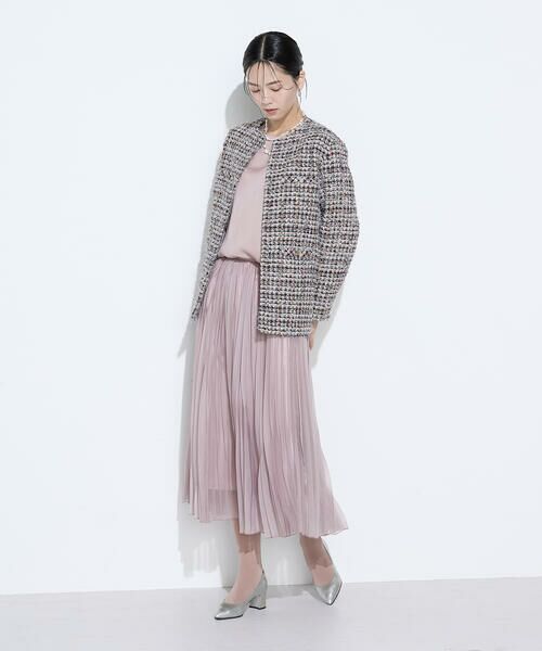 COMME CA PLATINUM S-SIZE / コムサ・プラチナ エスサイズ ノーカラージャケット | 〔 Sサイズ 〕 ファンシーツイード ノーカラージャケット | 詳細25