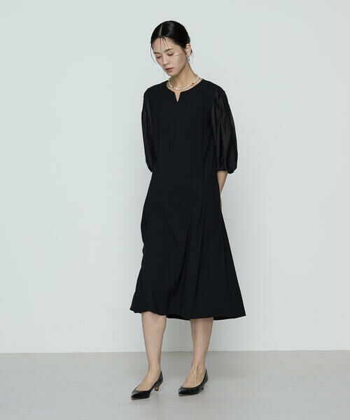 COMME CA PLATINUM S-SIZE / コムサ・プラチナ エスサイズ ロング・マキシ丈ワンピース | 〔 Sサイズ 〕 バックサテンストレッチ ドレス | 詳細1